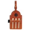 5" x 3 1/4" Laserable Leatherette Golf Bag Tag with 3 Wooden Tees