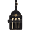 5" x 3 1/4" Laserable Leatherette Golf Bag Tag with 3 Wooden Tees
