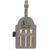 5" x 3 1/4" Laserable Leatherette Golf Bag Tag with 3 Wooden Tees
