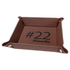 6" x 6" Laserable Leatherette Snap Up Tray