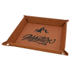 9" x 9" Laserable Leatherette Snap Up Tray