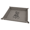 9" x 9" Laserable Leatherette Snap Up Tray