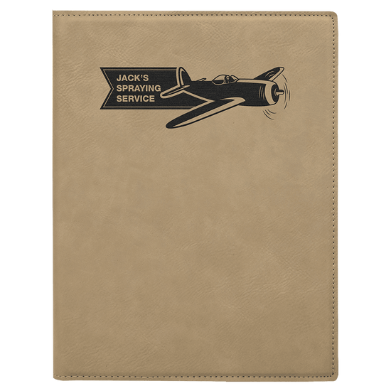7" x 9" Laserable Leatherette Small Portfolio with Notepad