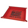 9" x 9" Laserable Leatherette Snap Up Tray