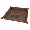 9" x 9" Laserable Leatherette Snap Up Tray
