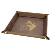 9" x 9" Laserable Leatherette Snap Up Tray