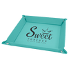 9" x 9" Laserable Leatherette Snap Up Tray