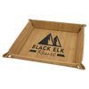9" x 9" Laserable Leatherette Snap Up Tray