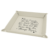 9" x 9" Laserable Leatherette Snap Up Tray
