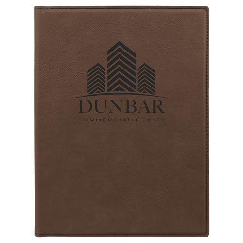 7" x 9" Laserable Leatherette Small Portfolio with Notepad