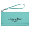 7 1/2" x 4" Laserable Leatherette Wallet with Strap