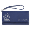7 1/2" x 4" Laserable Leatherette Wallet with Strap
