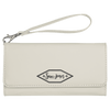 7 1/2" x 4" Laserable Leatherette Wallet with Strap