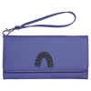 7 1/2" x 4" Laserable Leatherette Wallet with Strap