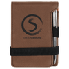 3 1/4" x 4 3/4" Laserable Leatherette Mini Notepad with Pen