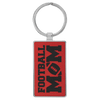 2 3/4" x 1 1/4" Laserable Leatherette/Metal Rectangle Keychain