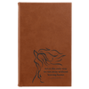 5 1/4" x 8 1/4" Laserable Leatherette Sketch Book with Unlined Notepad