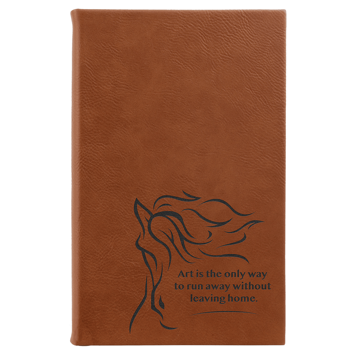 5 1/4" x 8 1/4" Laserable Leatherette Sketch Book with Unlined Notepad