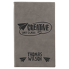 5 1/4" x 8 1/4" Laserable Leatherette Sketch Book with Unlined Notepad