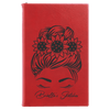 5 1/4" x 8 1/4" Laserable Leatherette Sketch Book with Unlined Notepad