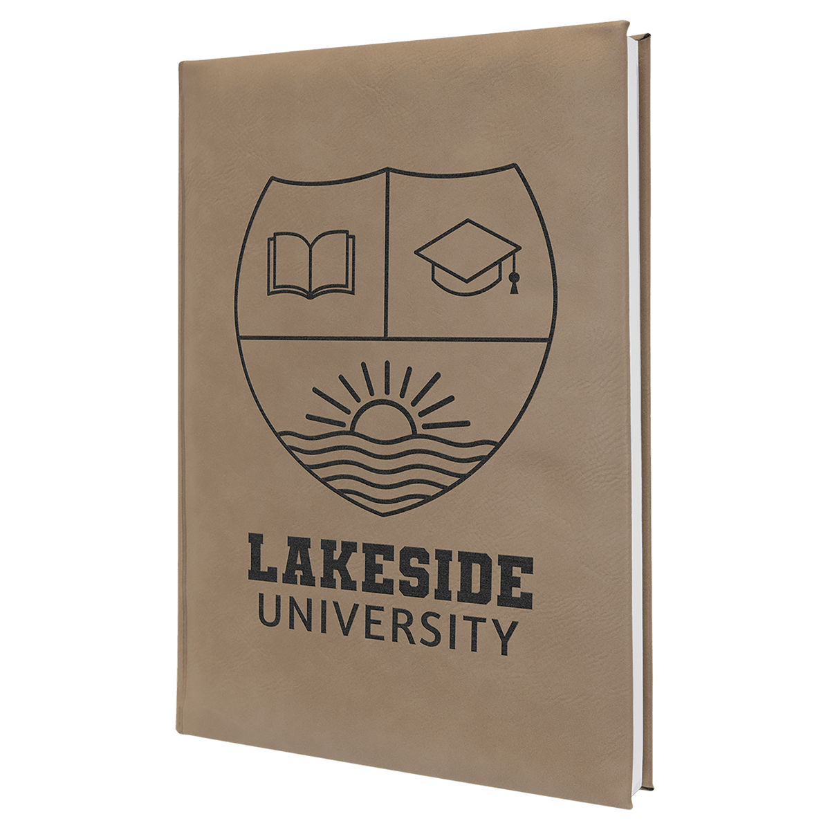 7" x 9 3/4" Laserable Leatherette Journal with Lined Notepad