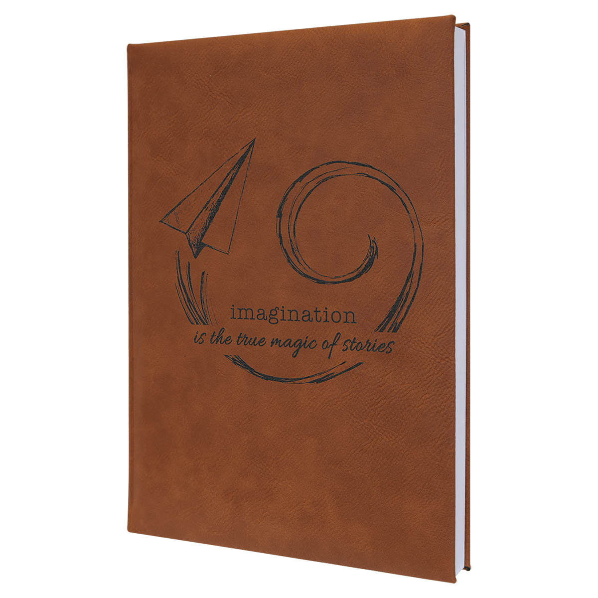 7" x 9 3/4" Laserable Leatherette Journal with Lined Notepad