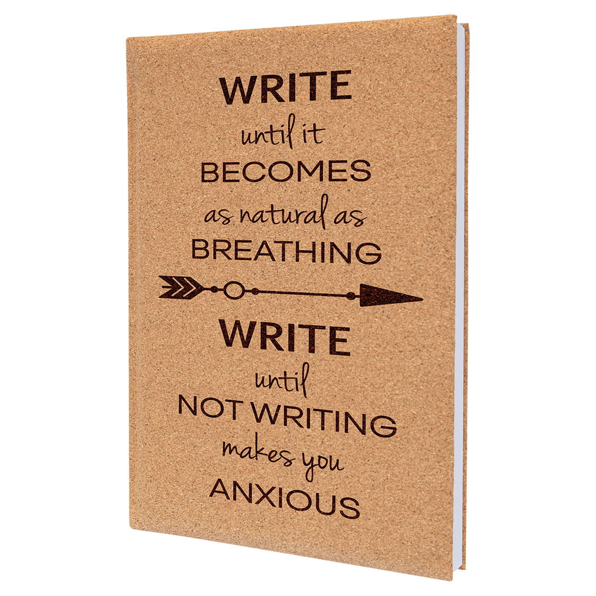 7" x 9 3/4" Laserable Leatherette Journal with Lined Notepad