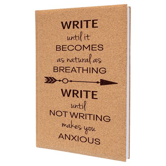 7" x 9 3/4" Laserable Leatherette Journal with Lined Notepad