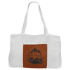 19" x 12" Canvas Tote Bag with Leatherette Pocket and Gusset