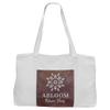 19" x 12" Canvas Tote Bag with Leatherette Pocket and Gusset
