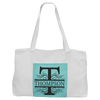 19" x 12" Canvas Tote Bag with Leatherette Pocket and Gusset