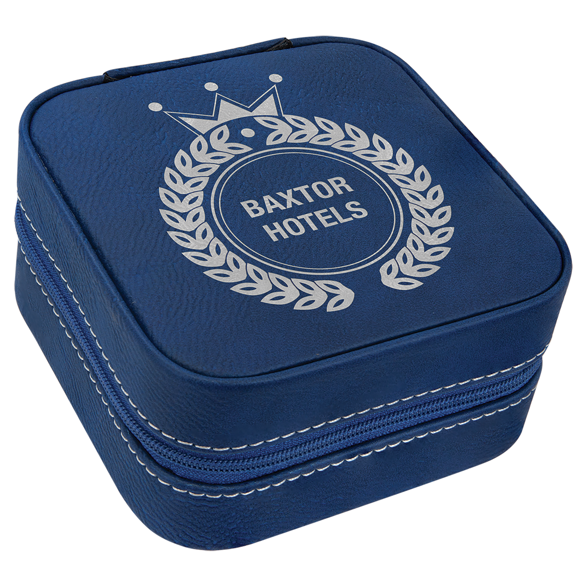 4" X 4" Leatherette Travel Jewelry Box with Tan Lining