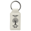 2 3/4" x 1 1/4" Laserable Leatherette Rectangle Keychain