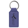2 3/4" x 1 1/4" Laserable Leatherette Rectangle Keychain
