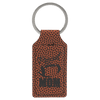 2 3/4" x 1 1/4" Laserable Leatherette Rectangle Keychain