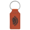 2 3/4" x 1 1/4" Laserable Leatherette Rectangle Keychain