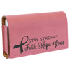 4 3/4" x 3 1/8" Laserable Leatherette Pill Box