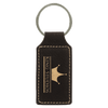 2 3/4" x 1 1/4" Laserable Leatherette Rectangle Keychain