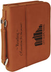 6 3/4" x 9 1/4" Leatherette Book/Bible Cover with Handle & Zipper