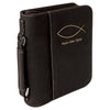 7 1/2" x 10 3/4" Leatherette Book/Bible Cover with Handle & Zipper