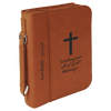 7 1/2" x 10 3/4" Leatherette Book/Bible Cover with Handle & Zipper