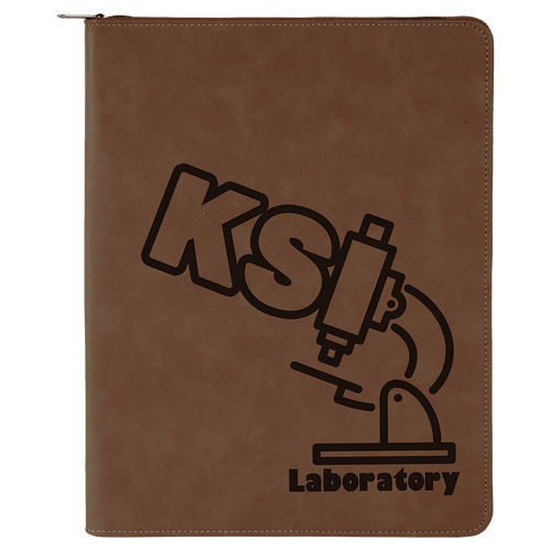 9 1/2" x 12" Leatherette Portfolio with Zipper and Notepad