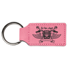 2 3/4" x 1 1/4" Laserable Leatherette Rectangle Keychain