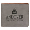 4 1/2" x 3 1/2" Laserable Leatherette Bifold Wallet