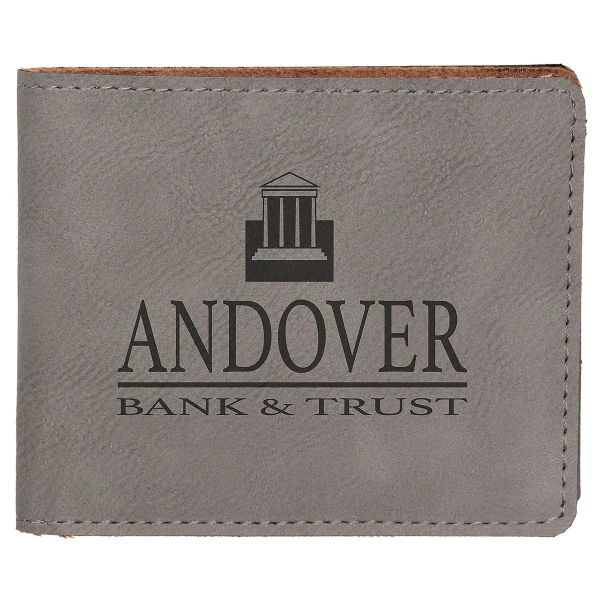 4 1/2" x 3 1/2" Laserable Leatherette Bifold Wallet