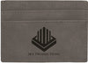 4" x 2 3/4" Laserable Leatherette Wallet Clip