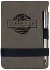 3 1/4" x 4 3/4" Laserable Leatherette Mini Notepad with Pen