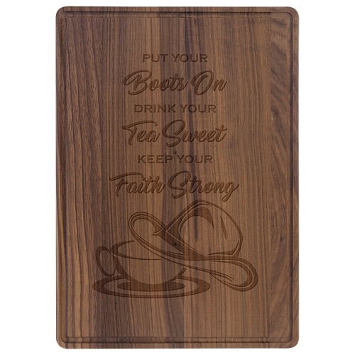 13 3/4" x 9 3/4" Cutting Board with Drip Ring
