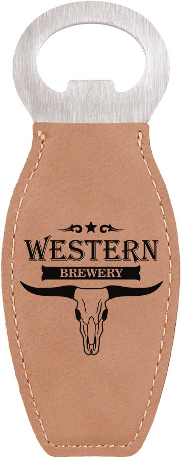 Laserable Leatherette Bottle Opener with Magnet