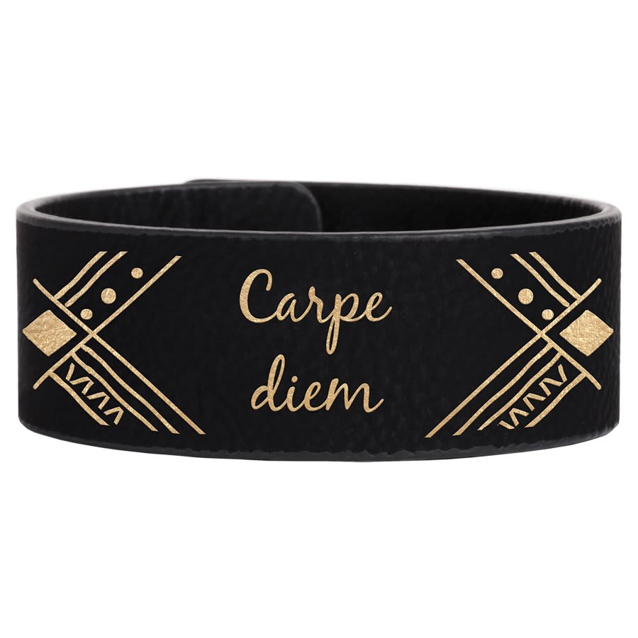 9 1/2" x 1" Laserable Leatherette Cuff Bracelet